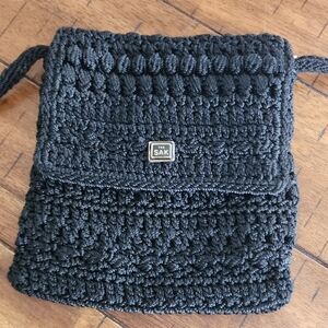 The Sak Black Knit Crossbody Bag